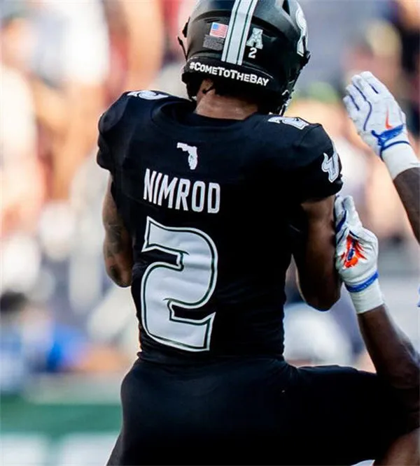 South Florida Bulls #2 Chas Nimrod 2025 Black Football Game Jersey