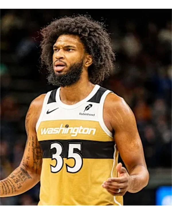 Mens Washington Wizards #35 Marvin Bagley III Gold 2025-26 City Edition Swingman Jersey