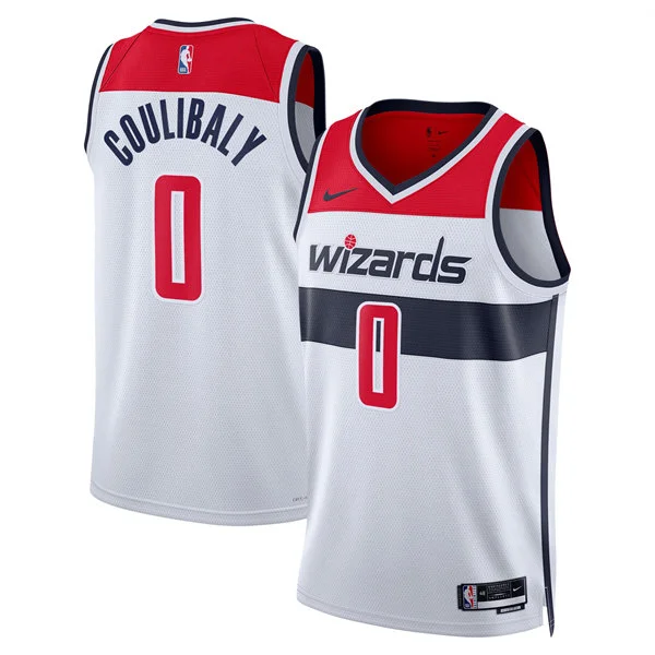 Mens Washington Wizards #0 Bilal Coulibaly Nike White Association Edition Swingman Jersey