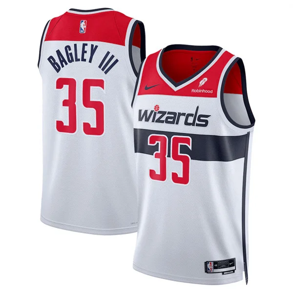 Mens Washington Wizards #35 Marvin Bagley III Nike White Association Edition Swingman Jersey