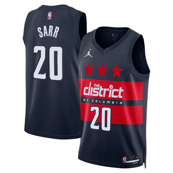 Mens Washington Wizards #20 Alex Sarr Navy Statement Edition Swingman Jersey
