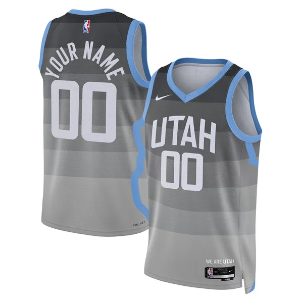 Utah Jazz Custom Nike 2025-26 Gray City Edition Swingman Jersey 