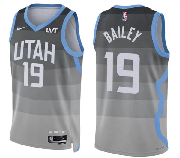 Mens Utah Jazz #19 Ace Bailey Nike 2025-26 Gray City Edition Swingman Jersey