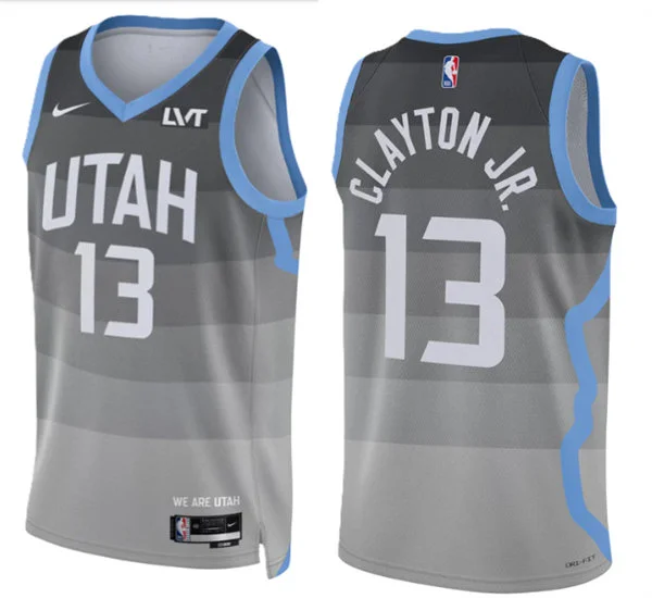 Mens Utah Jazz #13 Walter Clayton Jr. Nike 2025-26 Gray City Edition Swingman Jersey