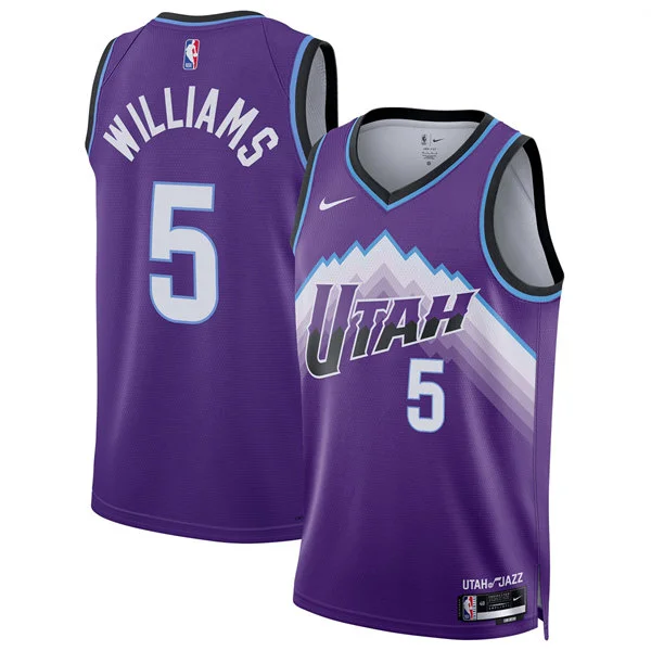Mens Utah Jazz #5 Cody Williams Nike 2026 Purple Icon Edition Swingman Jersey