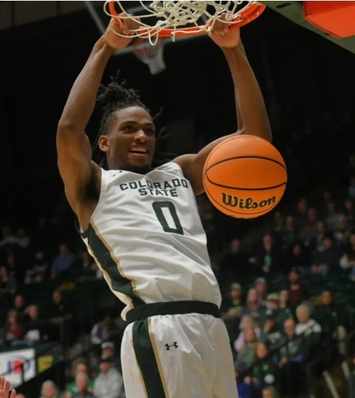 Colorado State Rams #0 Carey Booth White 2023 College Basketball Game Jersey