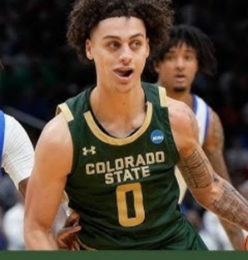 Colorado State Rams #0 Carey Booth Green Yellow 2023 College Basketball Game Jersey