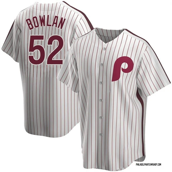 Mens Philadelphia Phillies #52 Jonathan Bowlan Nike White Cooperstown Collection Jersey