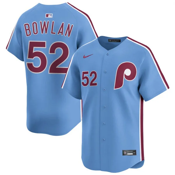 Mens Philadelphia Phillies #52 Jonathan Bowlan Nike Light Blue Alternate Limited Jersey
