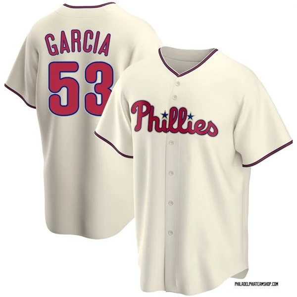 Mens Philadelphia Phillies #53 Adolis Garcia Nike Cream Alternate Limited Jersey