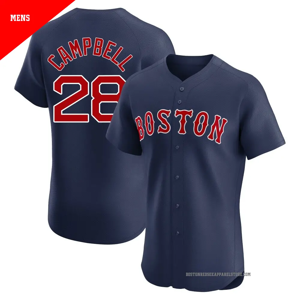 Mens Boston Red Sox #28 Kristian Campbell Nike Navy Alternate Limted Player Jersey