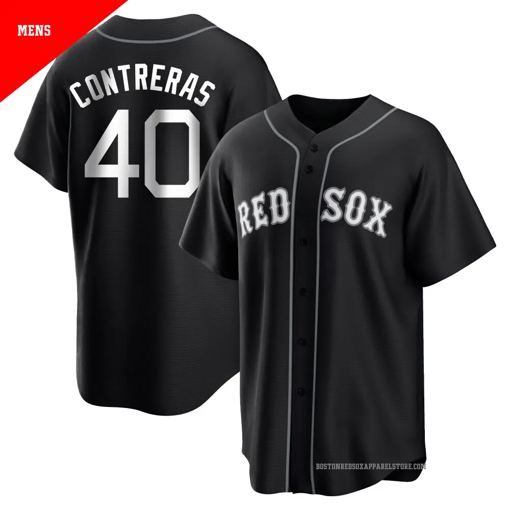 Men's Boston Red Sox #40 Willson Contreras Nike Black Fashion Limited Jersey