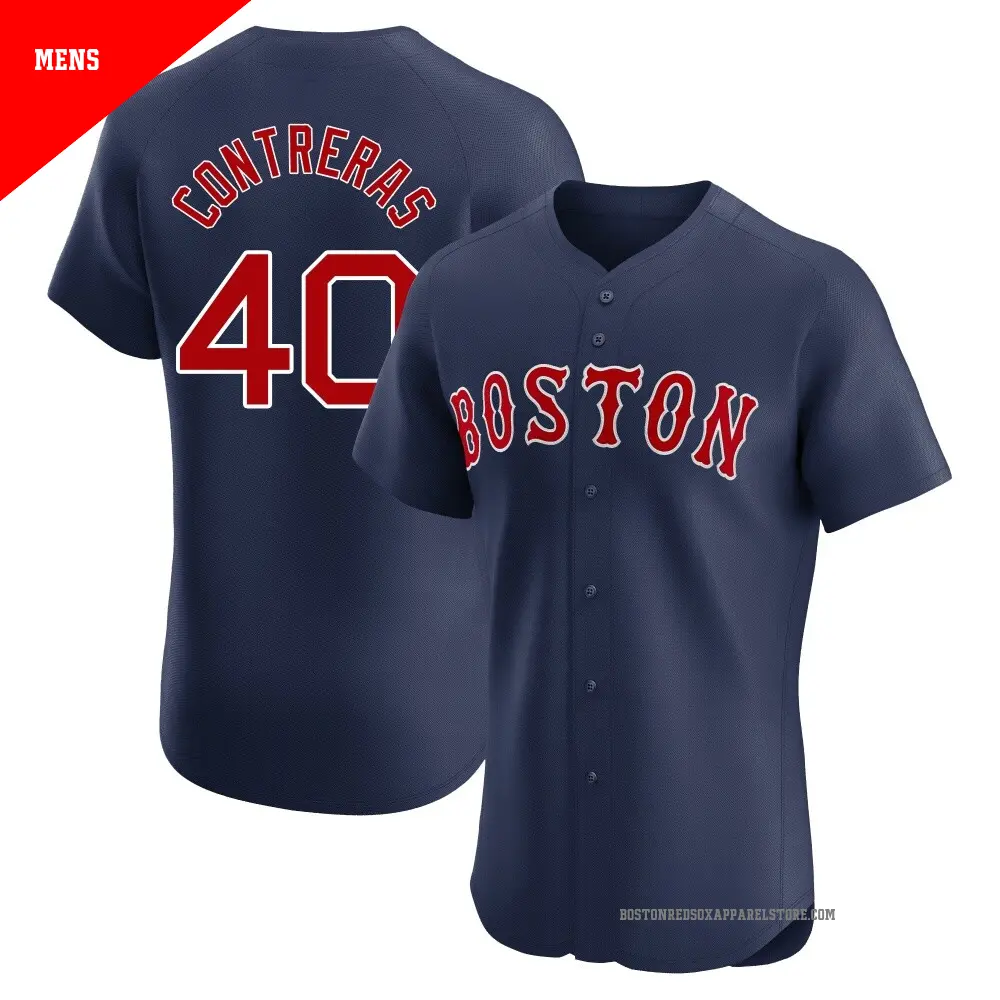 Men's Boston Red Sox #40 Willson Contreras Nike Navy Alternate Limted Player Jersey
