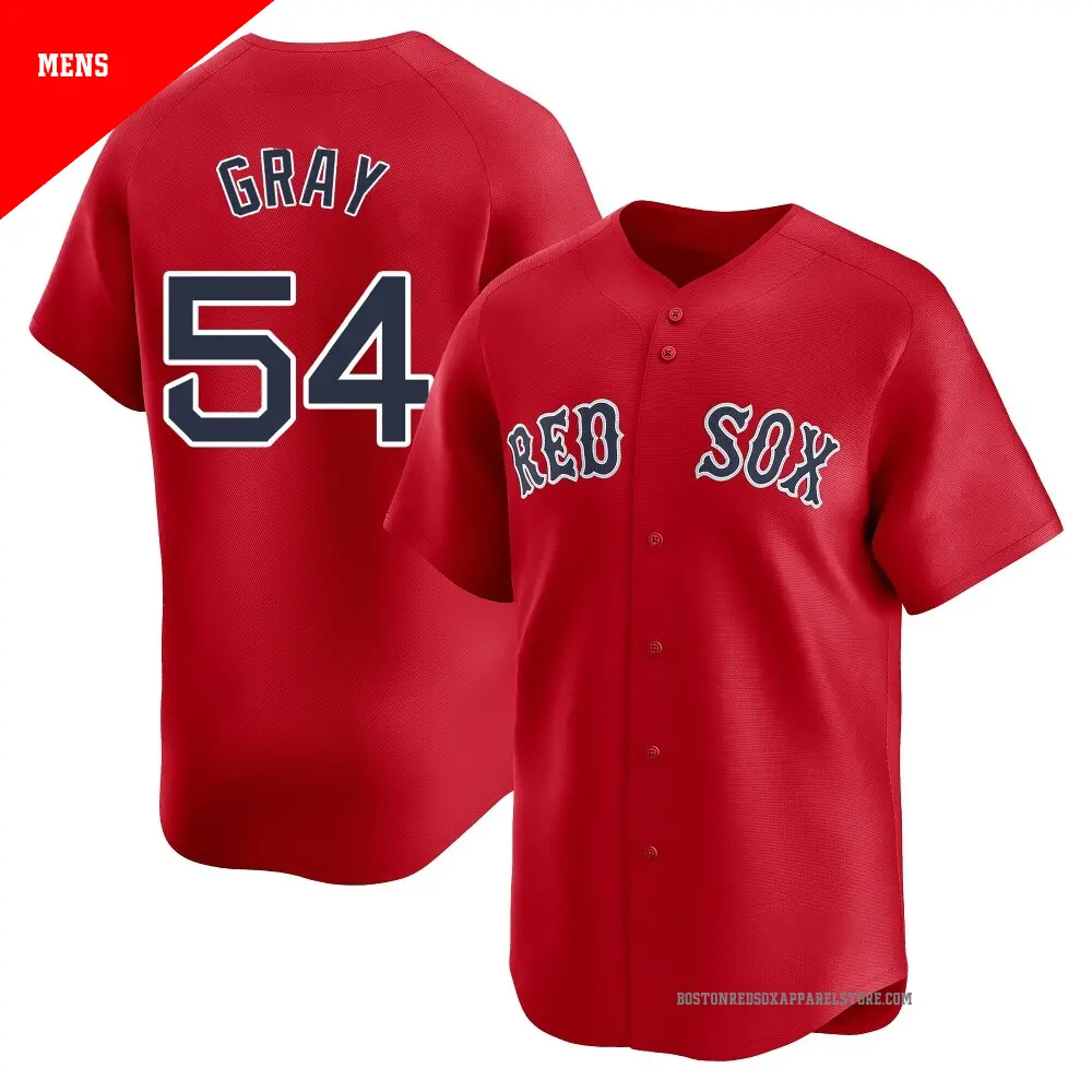 Men's Boston Red Sox #54 Sonny Gray Nike Red Alternate with Name Limted Jersey