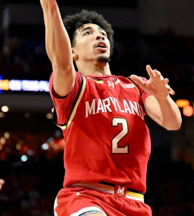 Maryland Terrapins #2 Myles Rice 2025 Red College Basketball Game Jersey