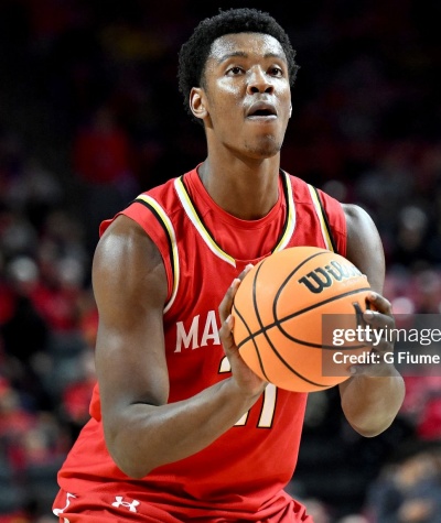 Maryland Terrapins #21 Pharrel Payne 2025 Red College Basketball Game Jersey