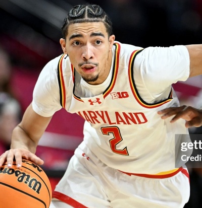 Maryland Terrapins #2 Myles Rice 2025 White College Basketball Game Jersey