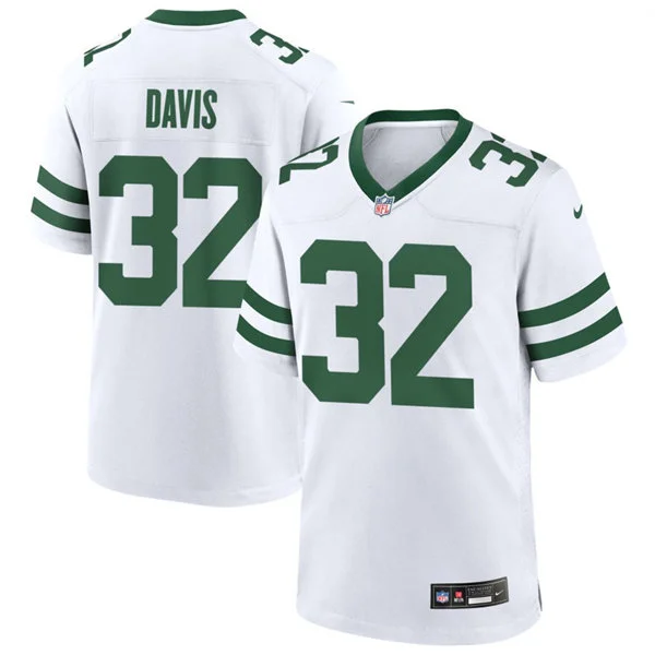 Men's New York Jets #32 Isaiah Davis Nike White Vapor Legacy F.U.S.E. Limited Jersey