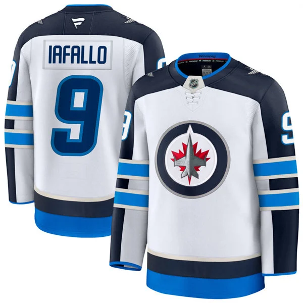 Men's Winnipeg Jets #9 Alex Iafallo Fanatics White Away Premium Jersey