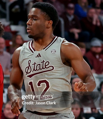 Mississippi State Bulldogs #12 Josh Hubbard 2025 Gray College Basketball Game Jersey