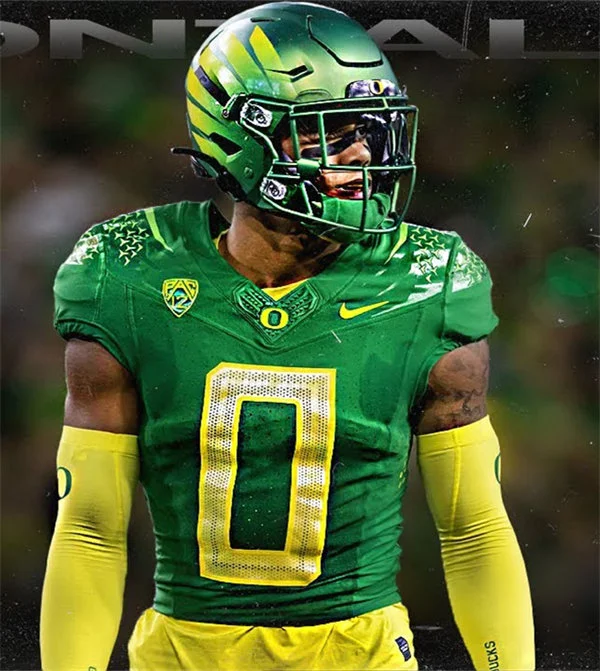 Oregon Ducks #0 Christian Gonzalez 2022 PAC12 Green Football Jersey