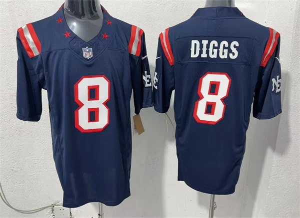Mens New England Patriots #8 Stefon Diggs Navy Rivalries Replica F.U.S.E. Limited Jersey