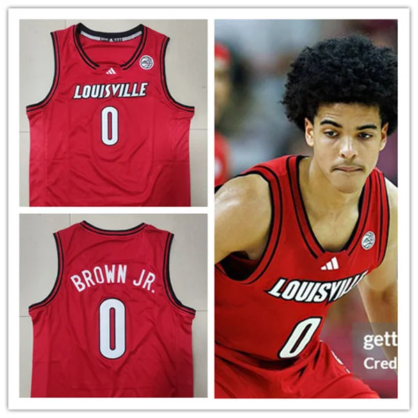 Louisville Cardinals #0 Mikel Brown Jr. 2026 Cardinal Basketball Game Jersey