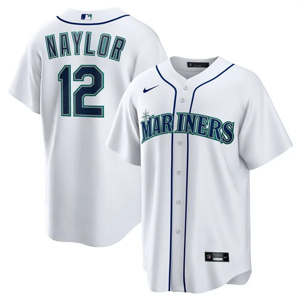 Men's Seattle Mariners #12 Josh Naylor Nike White Home Limited Jersey