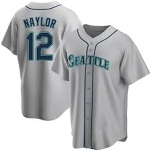 Men's Seattle Mariners #12 Josh Naylor Nike Away Gray Limited Jersey