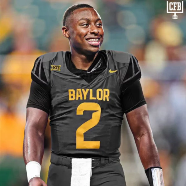 Baylor Bears #2 DJ Lagway 2026 Anthracite Football Game Jersey