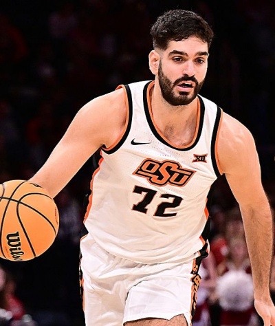 Oklahoma State Cowboys#72 Lefteris Mantzoukas 2025 White OSU College Basketball Game Jersey