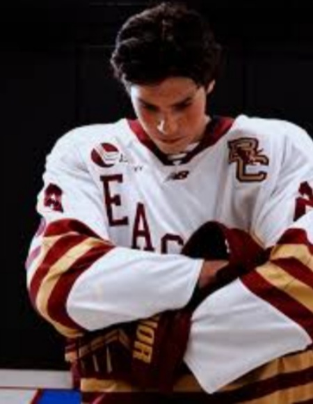 Boston College Eagles #29 Dean Letourneau White  Eagles College Hockey Game Jersey