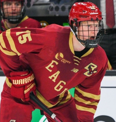 Boston College Eagles #15 Oskar Jellvik  Maroon Eagles College Hockey Game Jersey