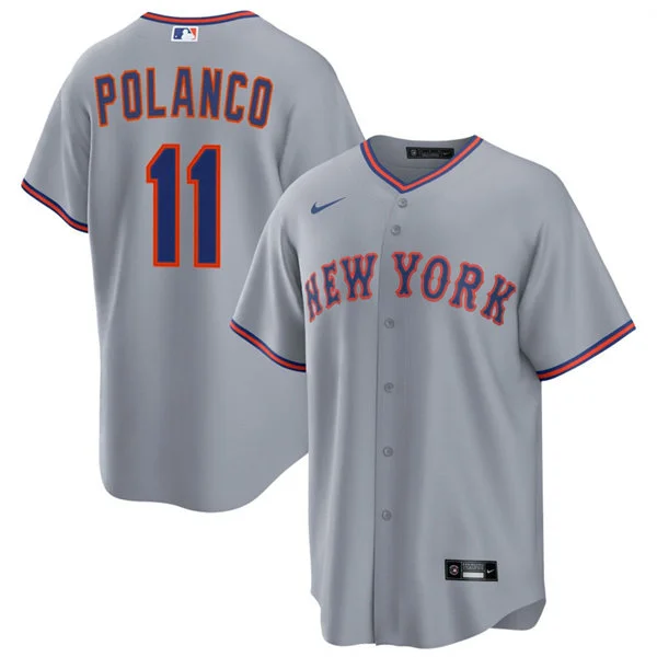 Mens New York Mets #11 Jorge Polanco Nike 2026 Gray Road Limited Jersey
