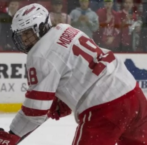 Miami RedHawks #18 Ilia Morozov White College Hockey Game Jersey