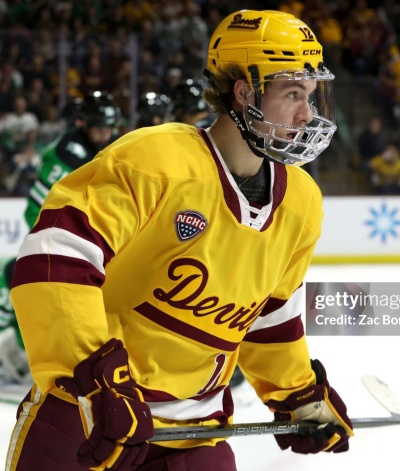 Arizona State Sun Devils #12 Cullen Potter 2025 Gold College Hockey Game Jersey