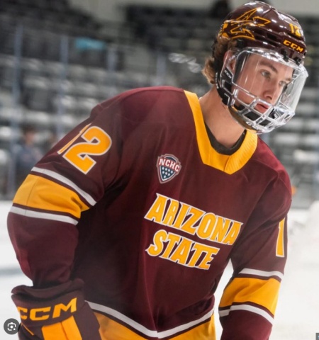 Arizona State Sun Devils #12 Cullen Potter 2026 Maroon College Hockey Game Jersey