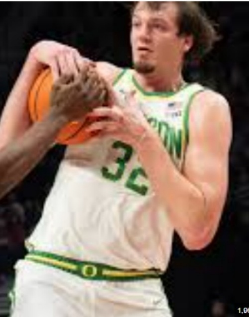 Oregon Ducks #32 Nathan Bittle 2026 BIG 10 White Oregon Basketball Game Jersey