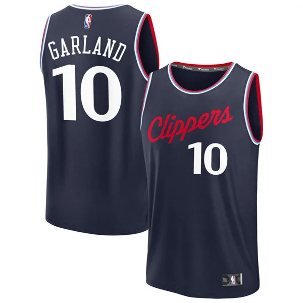 Mens LA Clippers #10 Darius Garland Nike Navy Icon Edition Swingman Jersey