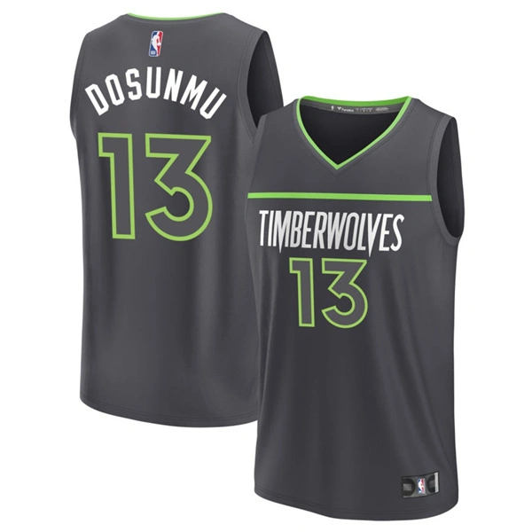 Men's Minnesota Timberwolves #13 Ayo Dosunmu Anthracite Icon Edition Swingman Jersey