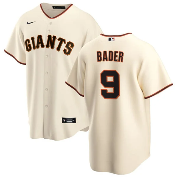 Mens San Francisco Giants #9 Harrison Bader Nike Cream Home Limited Jersey