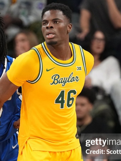 Baylor Bears #46 James Nnaji 2025 Yellow Basketball Game Jersey