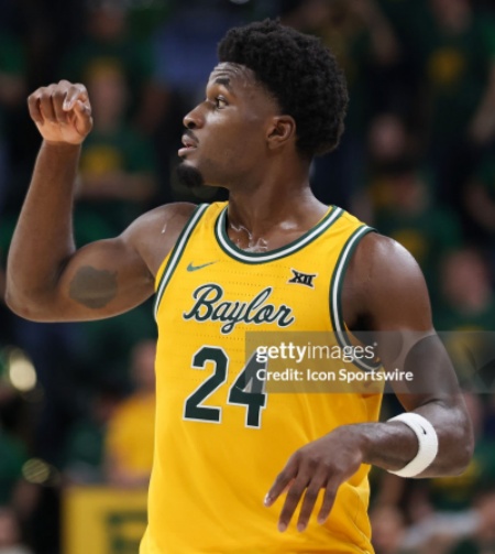 Baylor Bears #24 Tounde Yessoufou 2025 Yellow Basketball Game Jersey