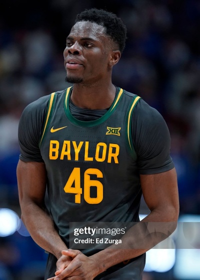 Baylor Bears #46 James Nnaji 2025 Anthracite Basketball Game Jersey 