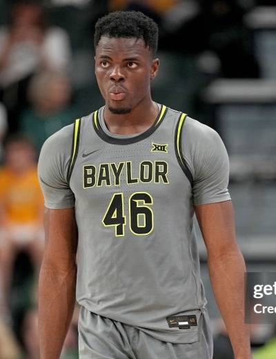 Baylor Bears #46 James Nnaji 2025 Gray Basketball Game Jersey