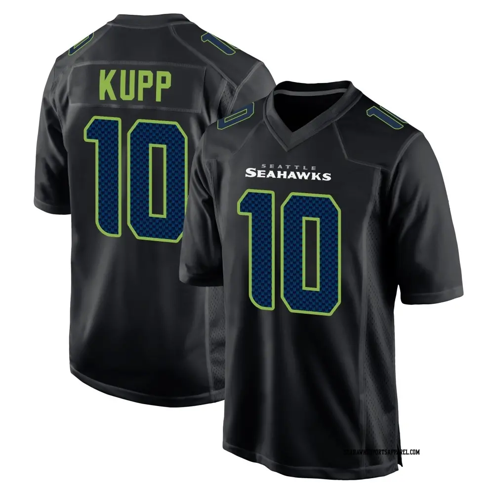 Youth Seattle Seahawks #10 Cooper Kupp Black Carbon Fashion Game Jersey