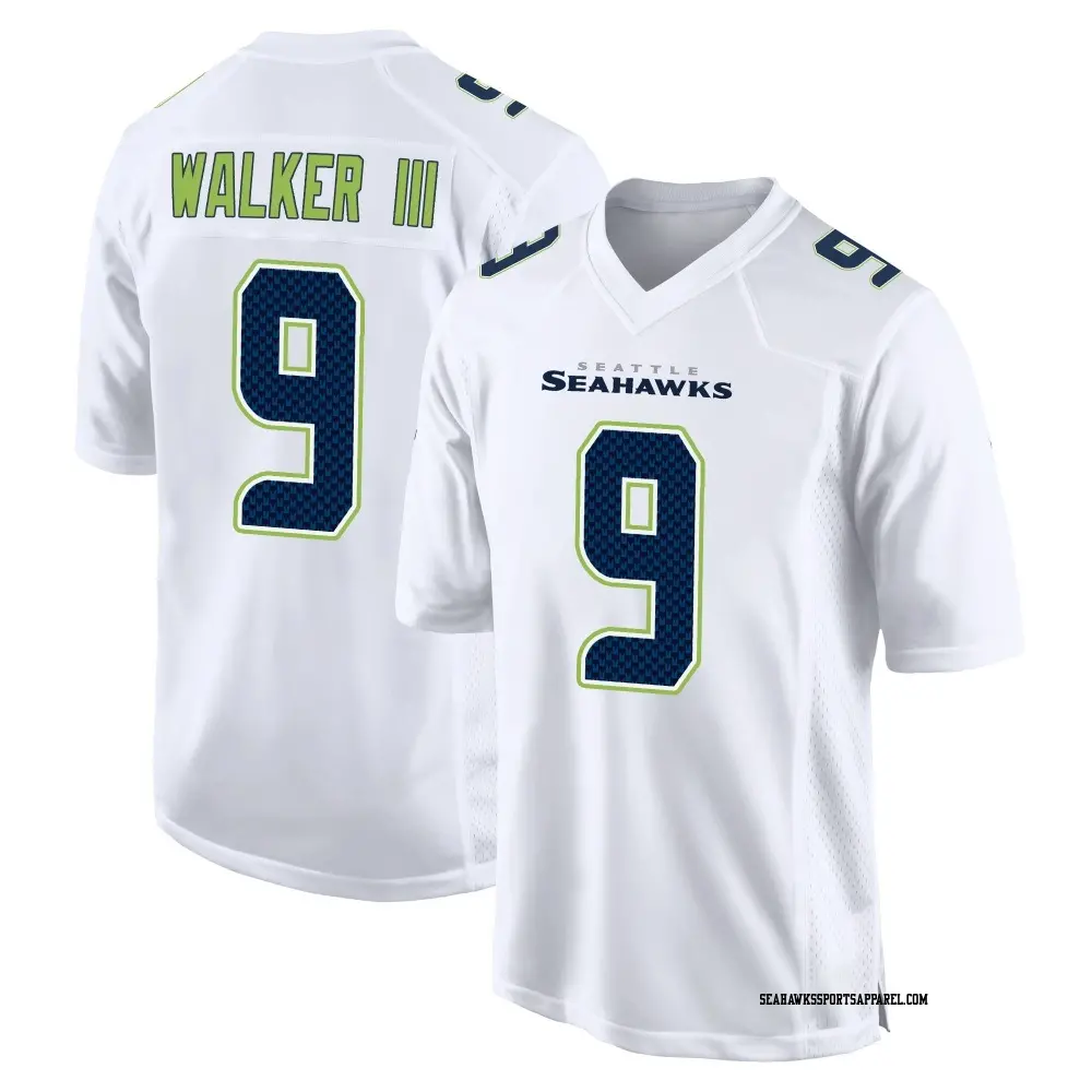 Youth Seattle Seahawks #9 Kenneth Walker III Nike White Tundra Fashion Game Jersey