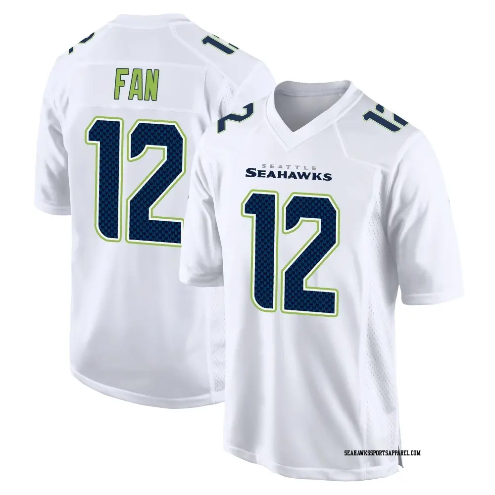 Youth Seattle Seahawks 12s Fan Nike White Tundra Fashion Game Jersey