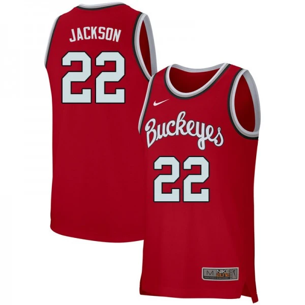 Ohio State Buckeyes #22 Jim Jackson Scarlet Buckeyes College Basketball Jersey