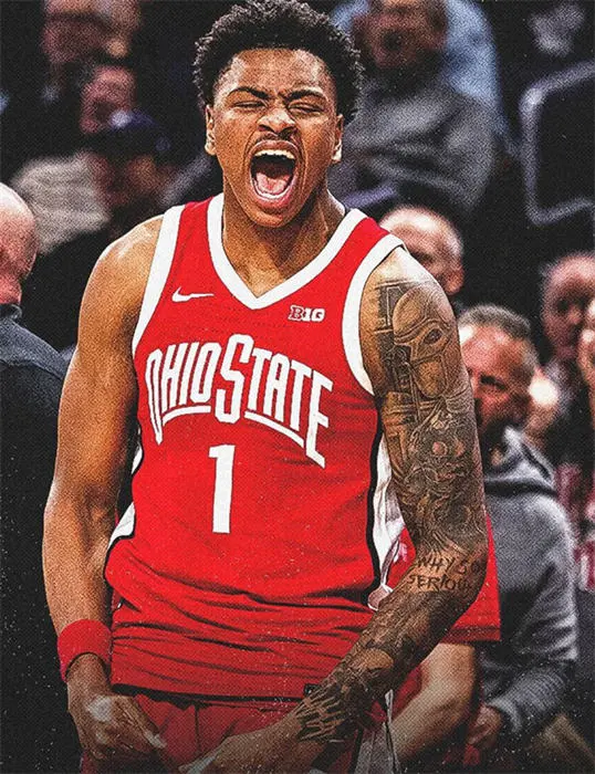 Ohio State Buckeyes #1 Amare Bynum Nike 2026 Scarlet Basketball Game Jersey